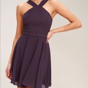 Deep Purple Skater Dress